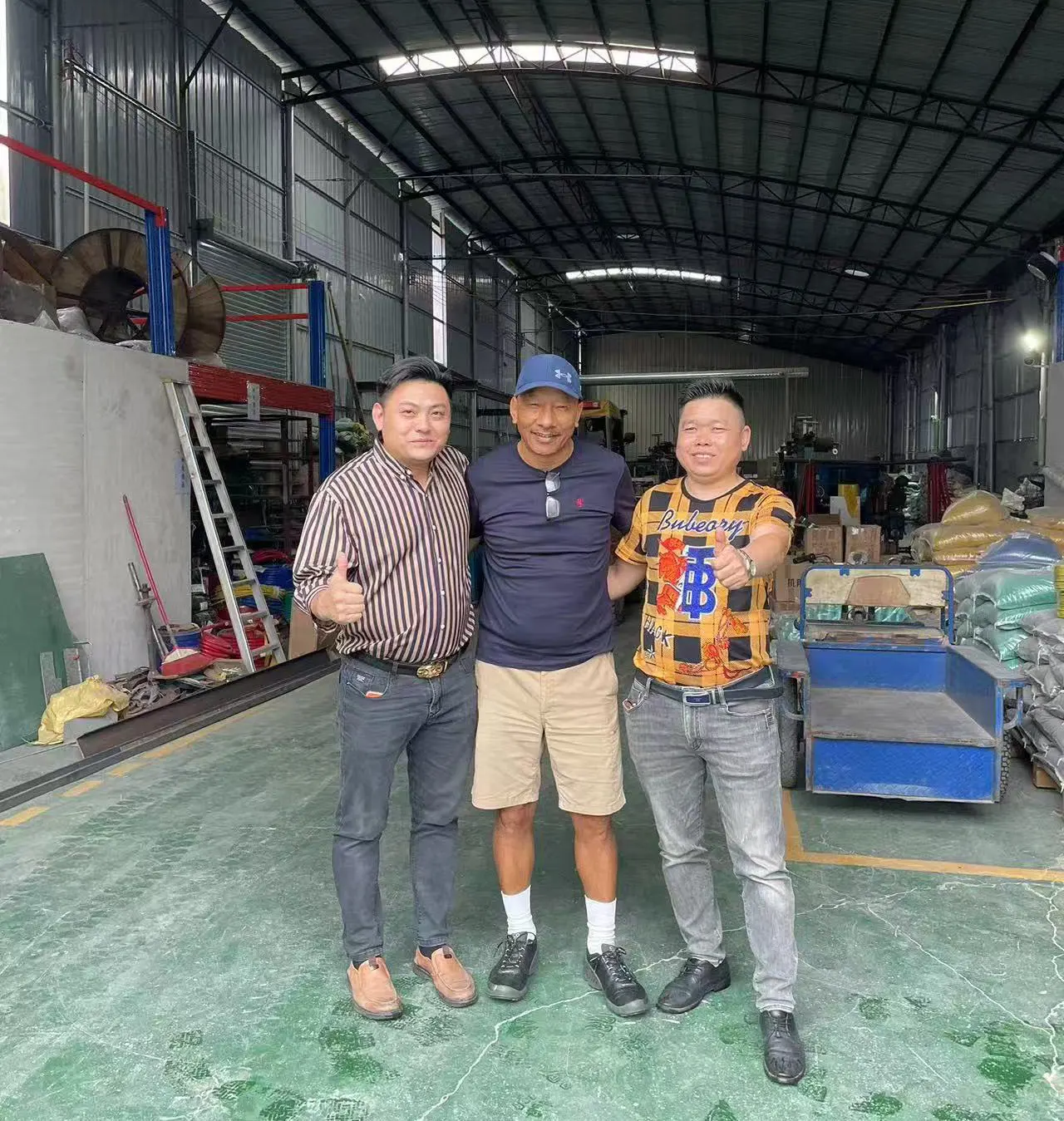 Customer visits the factory building