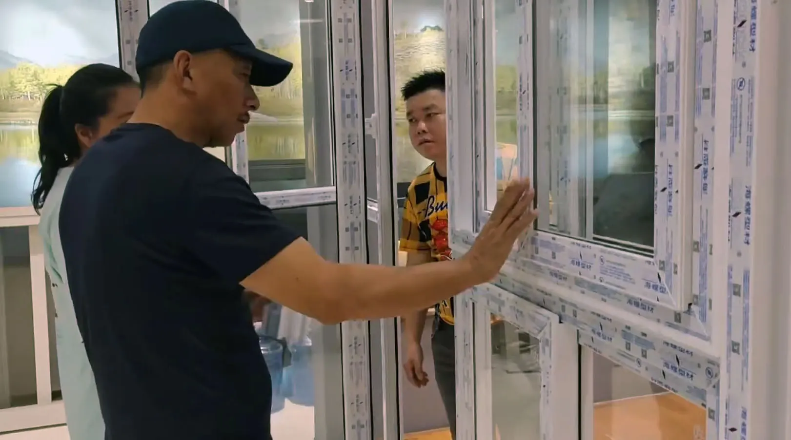 Customer visits the factory building