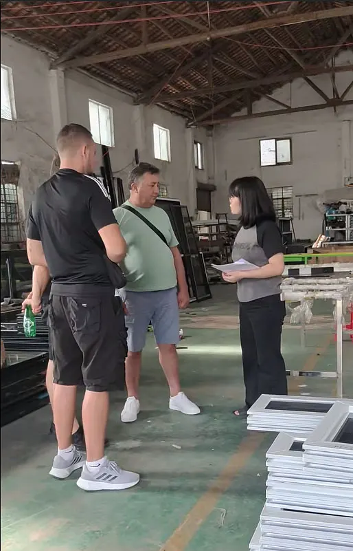 Customer visits the factory building
